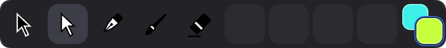 The nine-slot tool bar